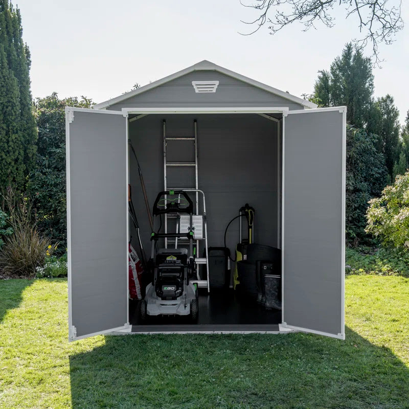 6x8ft - Grey Outdoor Garden Shed