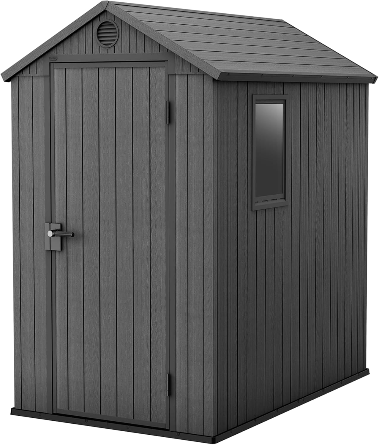 Outdoor Single Door Garden Storage Shed 6 x 4ft Grey